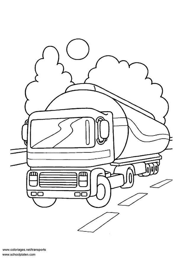 tankwagen Kleurplaat tankwagen