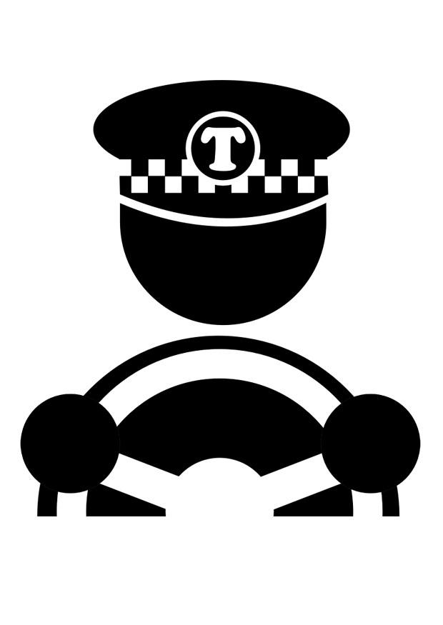 taxibestuurder Kleurplaat taxibestuurder