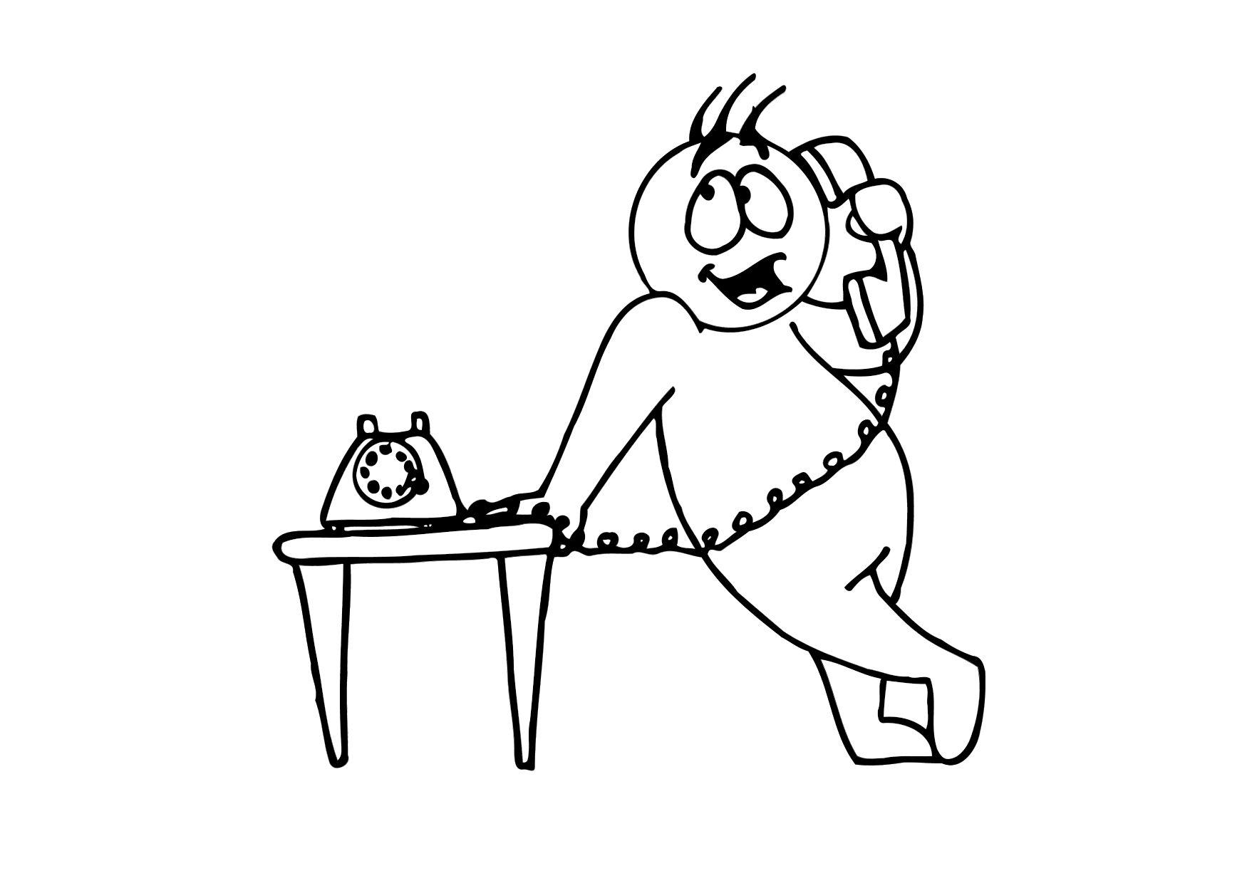 telefoon Kleurplaat telefoon