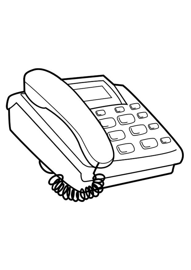 telefoon Kleurplaat telefoon