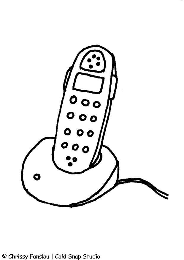 telefoon Kleurplaat telefoon