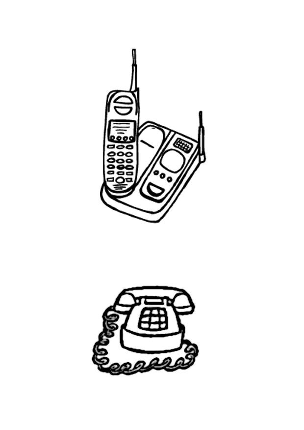 telefoons Kleurplaat telefoons