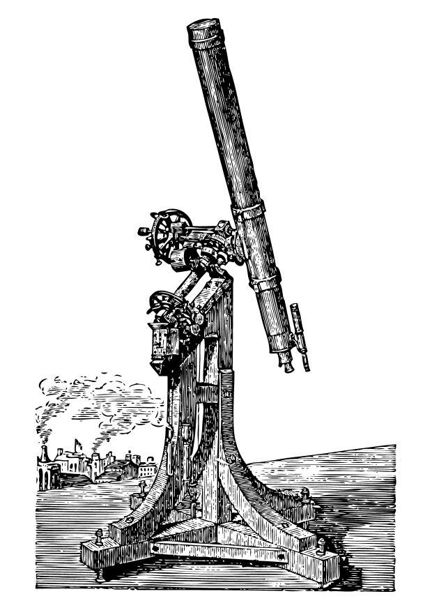 telescoop Kleurplaat telescoop