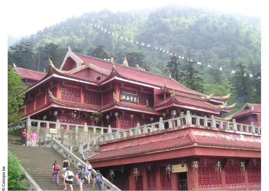 tempel op mount emei Foto tempel op mount emei