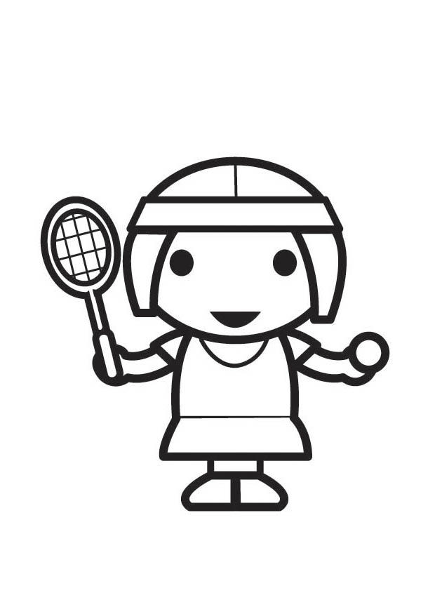 tennisspeelster Kleurplaat tennisspeelster