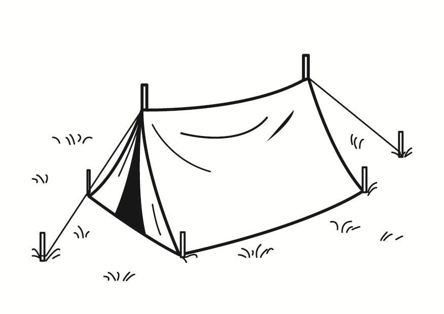tent Kleurplaat tent