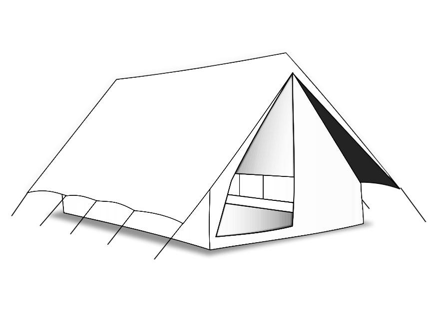 tent Kleurplaat tent