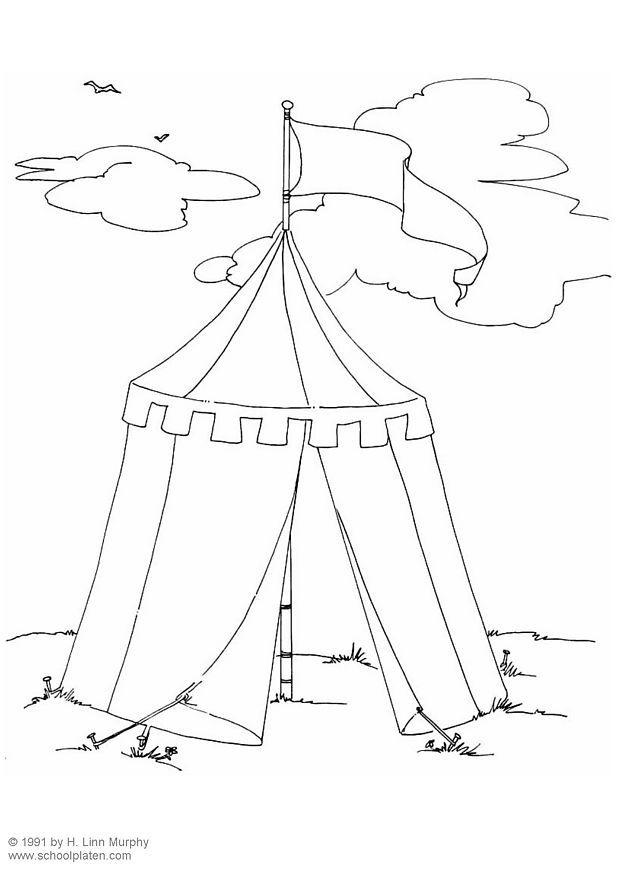 tent Kleurplaat tent