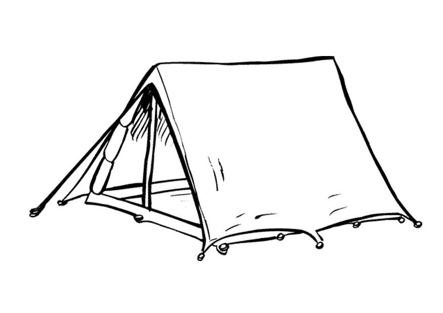 tent Kleurplaat tent