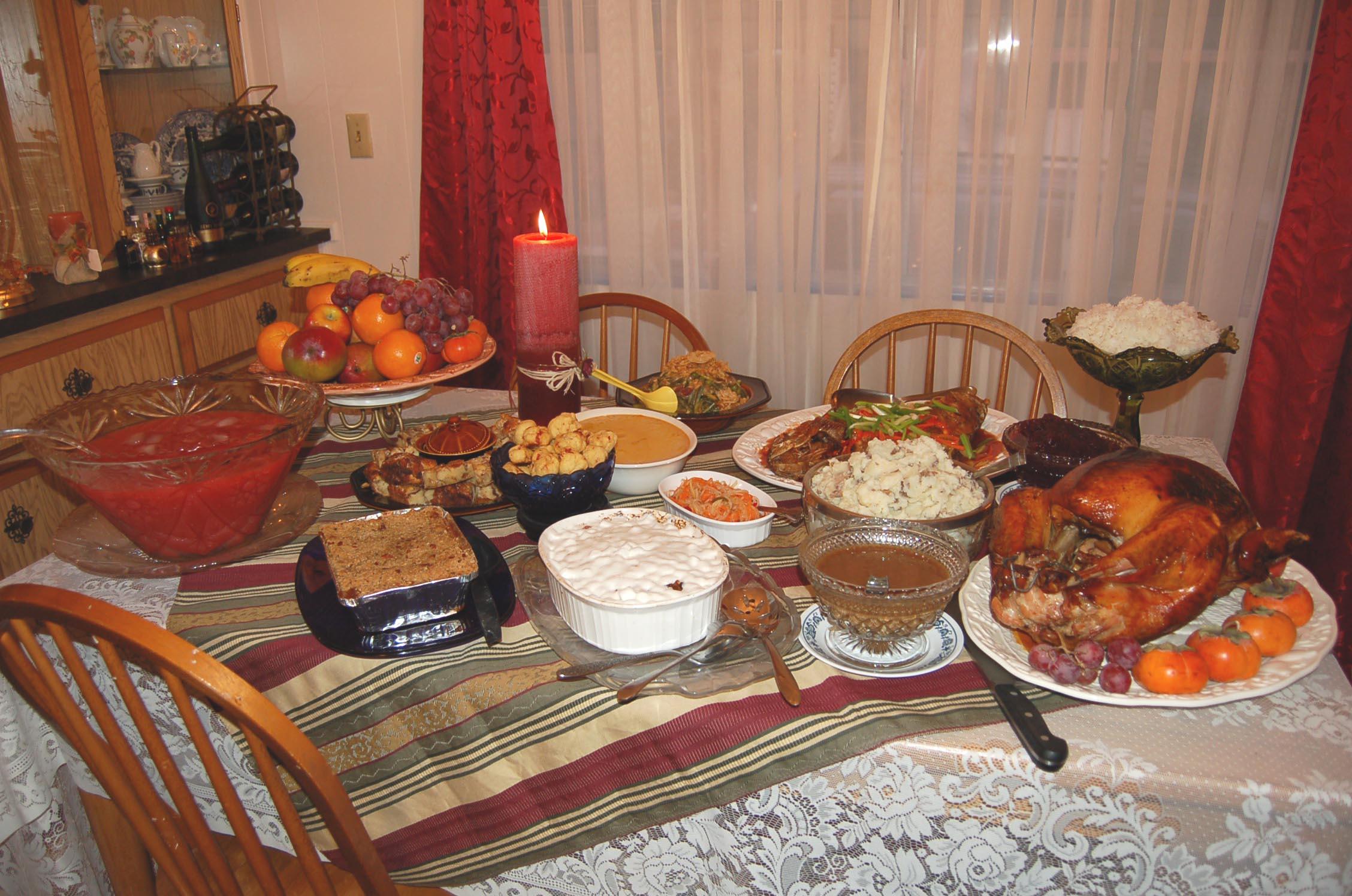 thanksgiving maaltijd Foto thanksgiving maaltijd