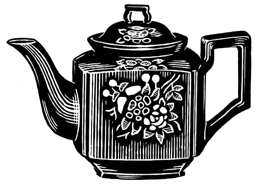 theepot Kleurplaat theepot