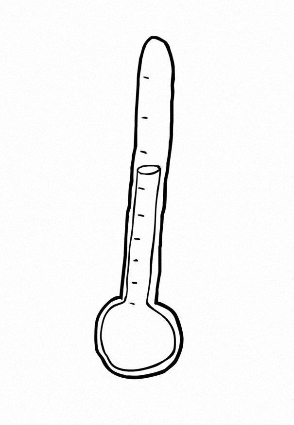thermometer Kleurplaat thermometer