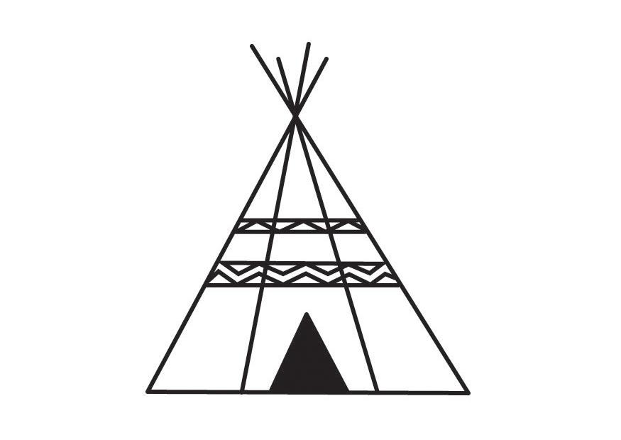 tipi Kleurplaat tipi