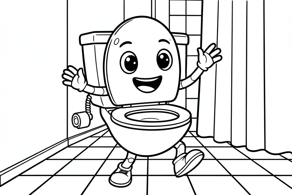 toilet Kleurplaat toilet