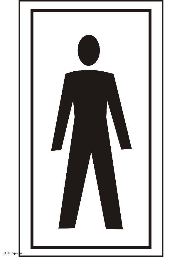 toilet jongens Kleurplaat toilet jongens
