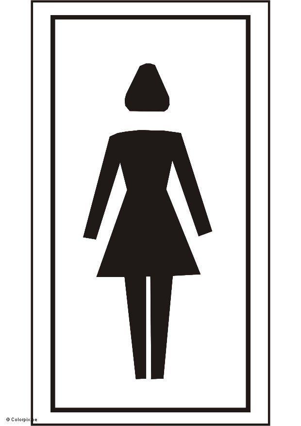 toilet meisjes Kleurplaat toilet meisjes