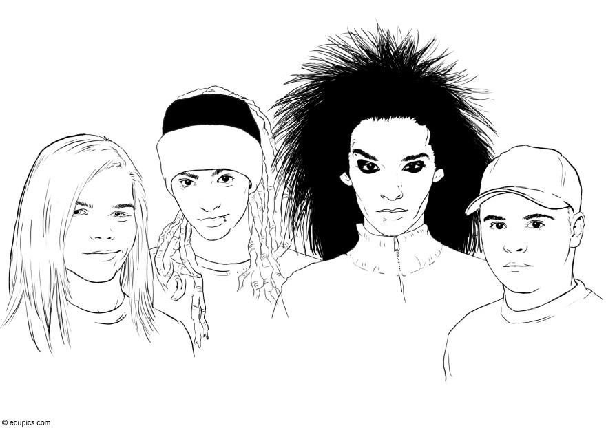 tokio hotel Kleurplaat tokio hotel