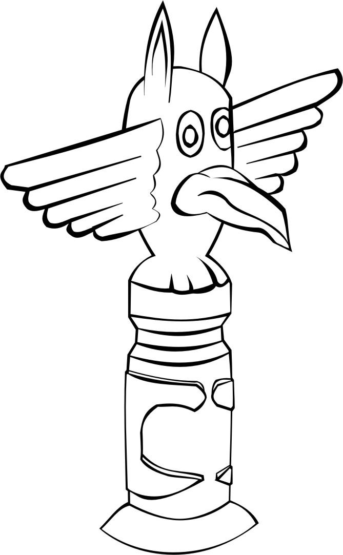 totem Kleurplaat totem