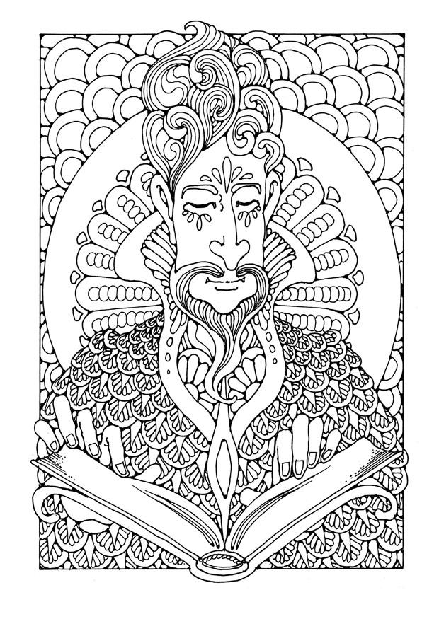 tovenaar Kleurplaat tovenaar