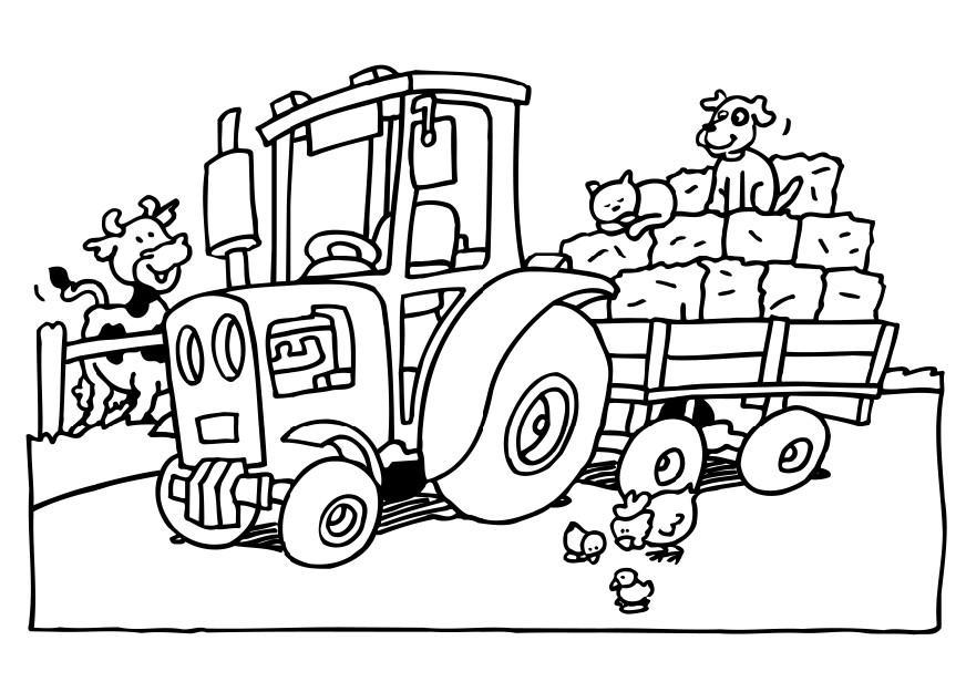 tractor Kleurplaat tractor