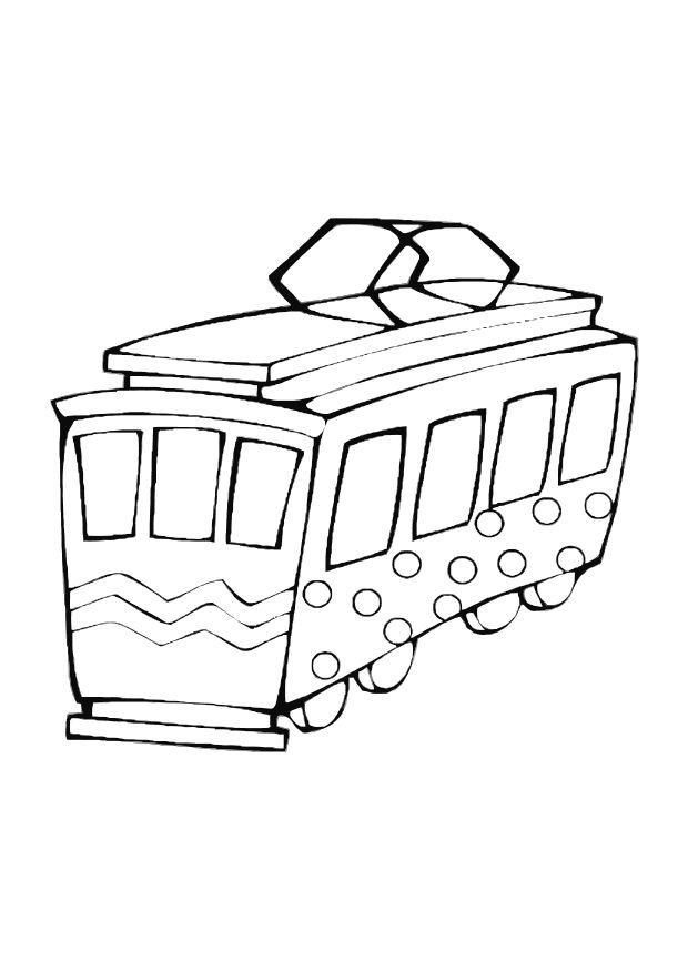 speelgoed tram Kleurplaat speelgoed tram