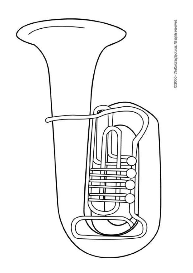 tuba Kleurplaat tuba