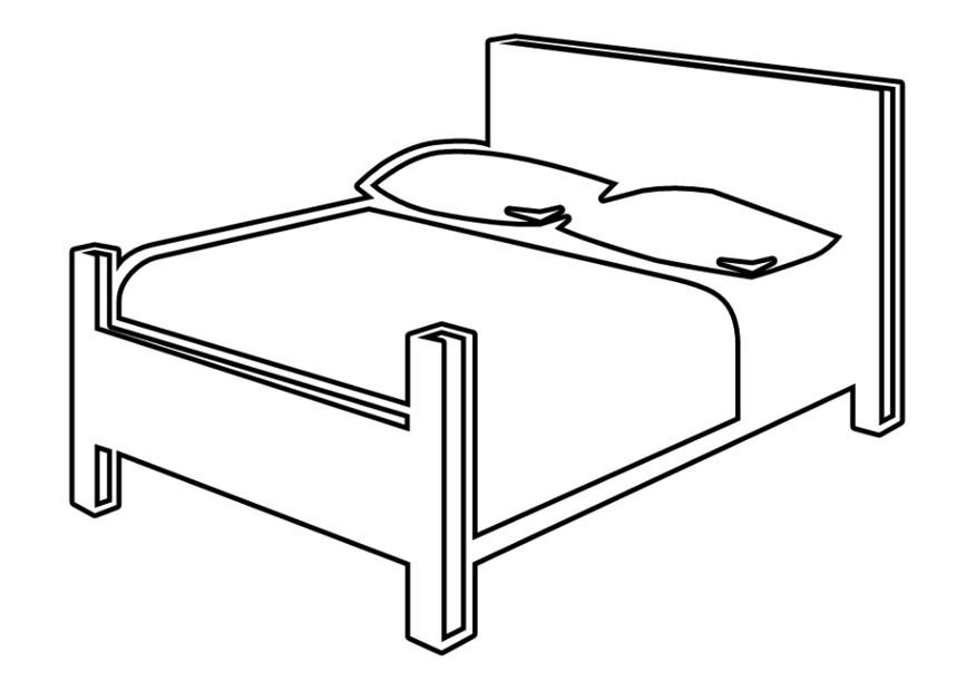 tweepersoonsbed Kleurplaat tweepersoonsbed