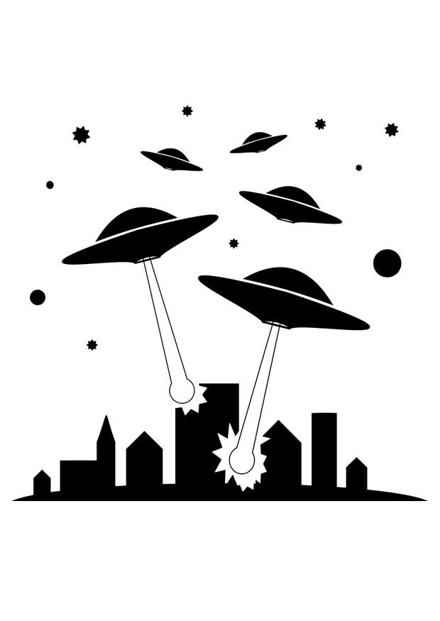 ufos Kleurplaat ufos