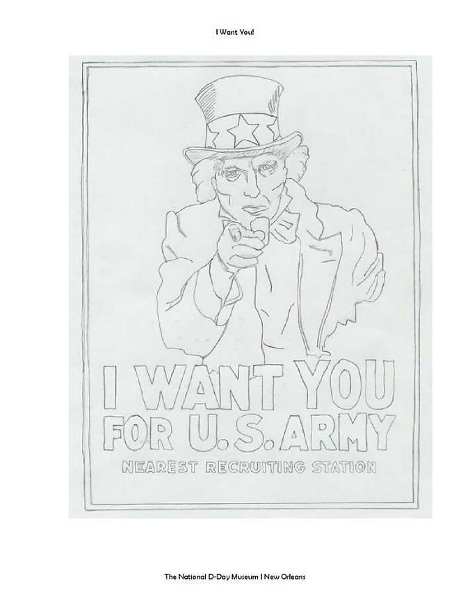 uncle sam Kleurplaat uncle sam