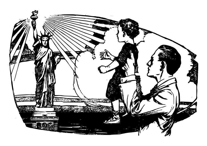 usa -vrijheidsstandbeeld Kleurplaat usa -vrijheidsstandbeeld