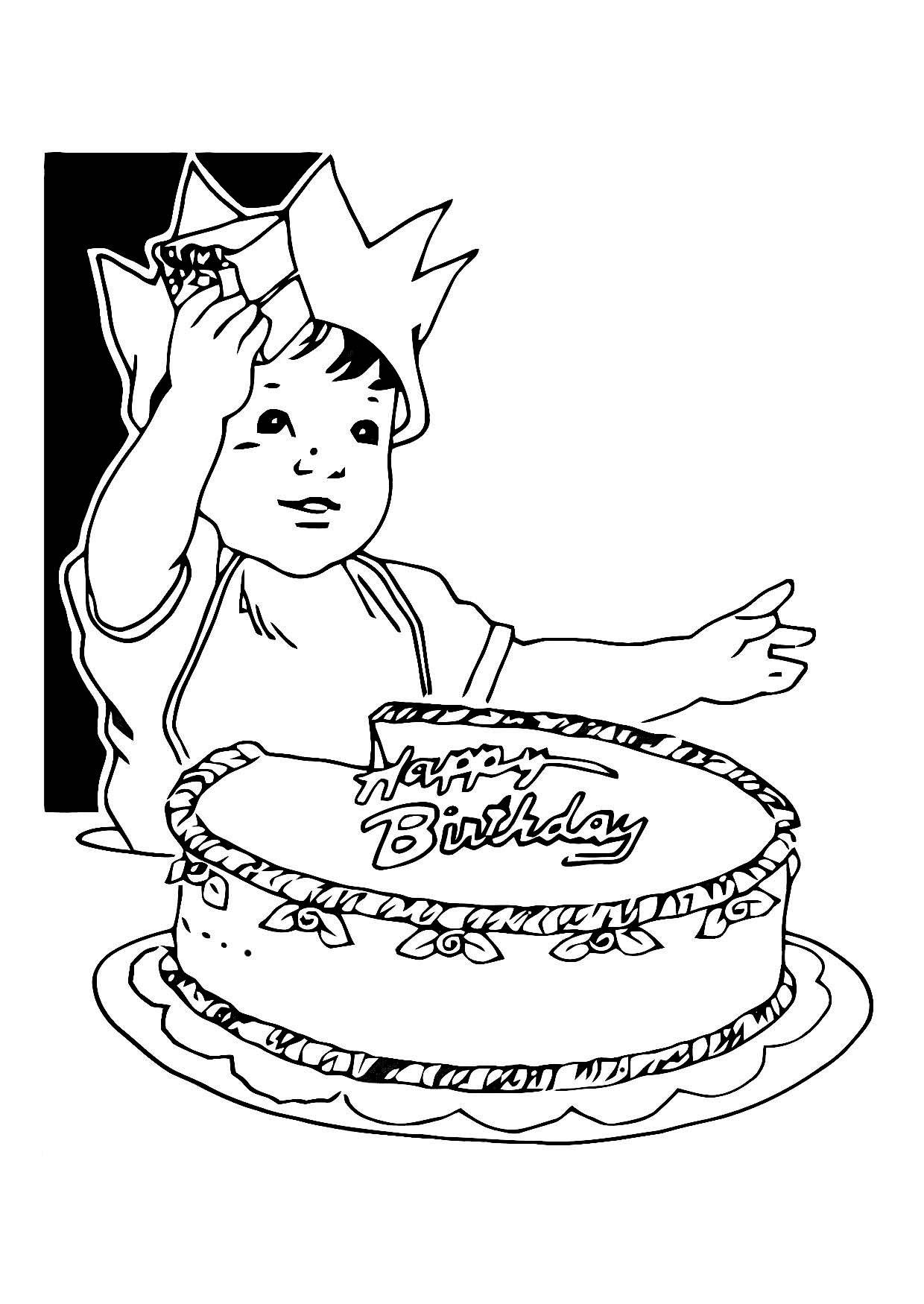 verjaardag Kleurplaat verjaardag