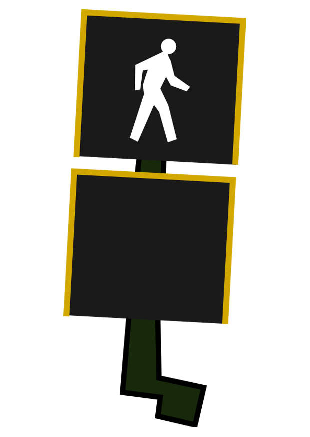 verkeerslicht voetgangers - doorgaan Afbeelding verkeerslicht voetgangers - doorgaan
