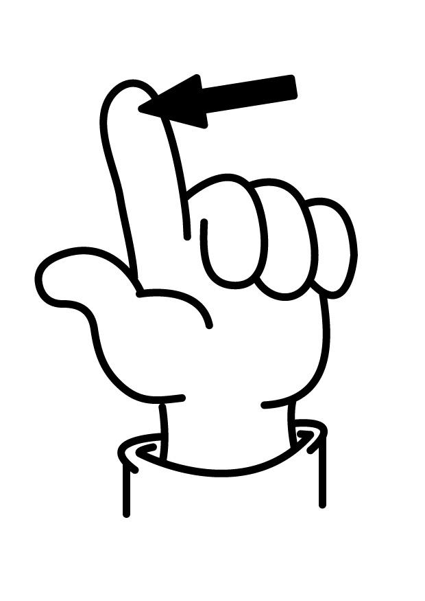 vinger Kleurplaat vinger