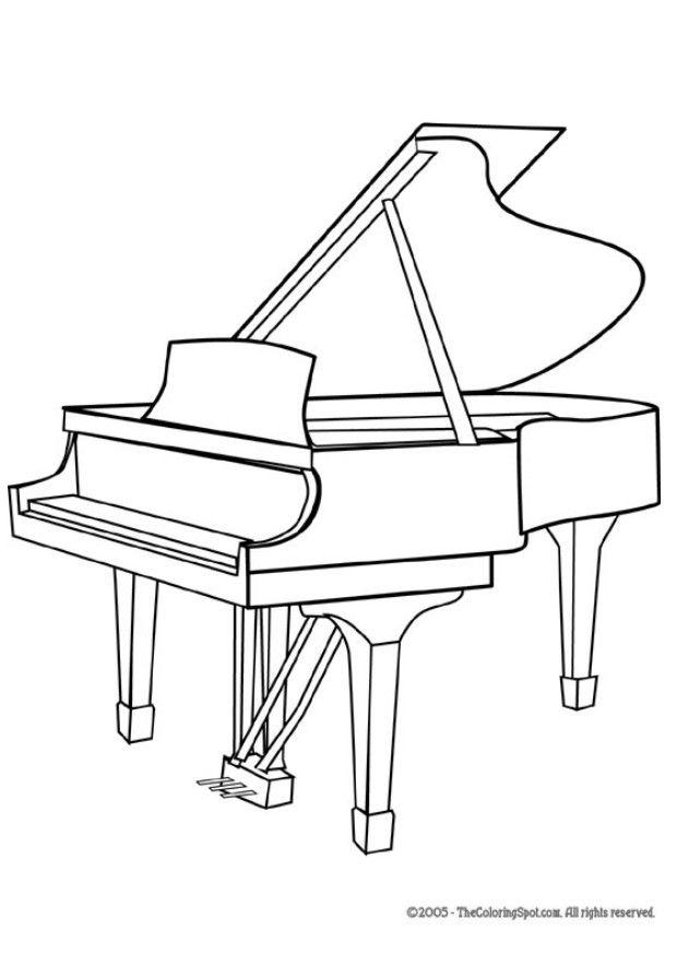 vleugelpiano Kleurplaat vleugelpiano