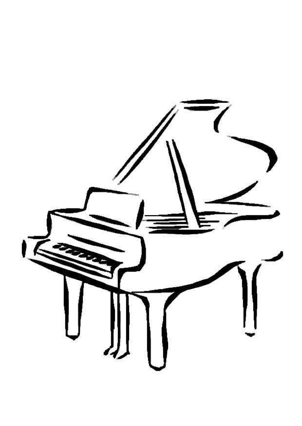 vleugelpiano Kleurplaat vleugelpiano