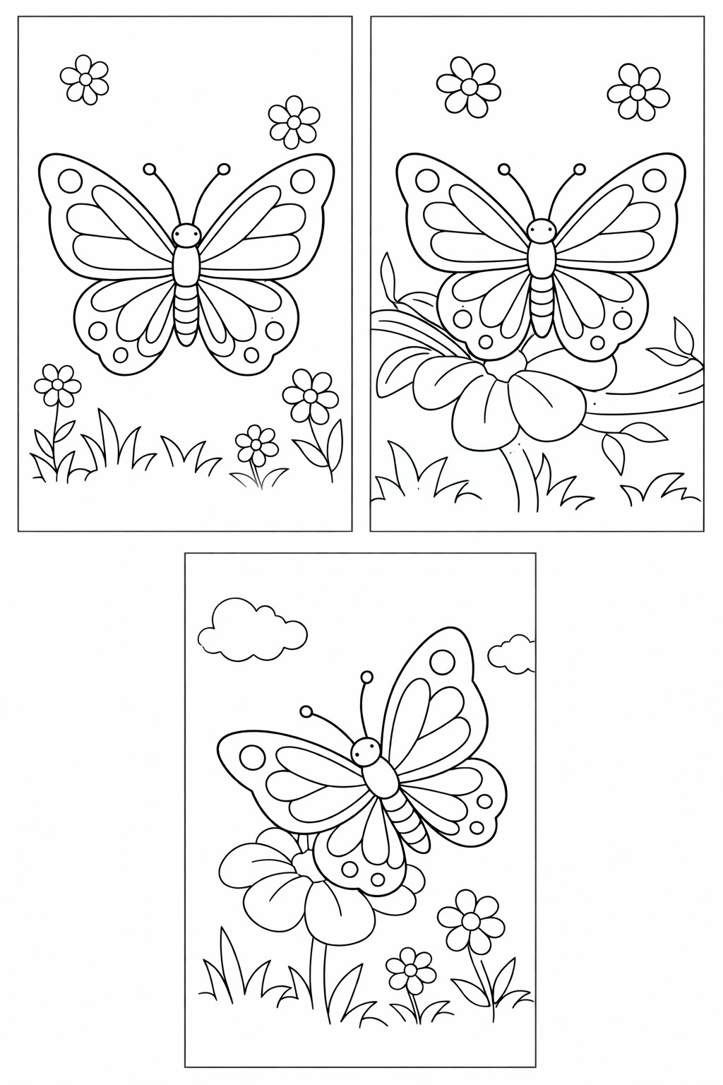 vlinders ind e tuin Kleurplaat vlinders ind e tuin