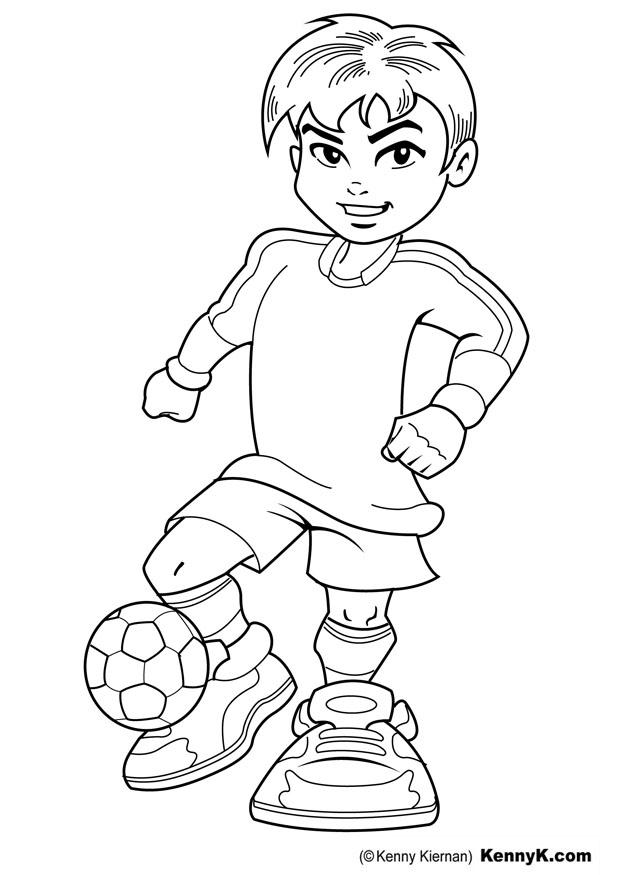 voetballer Kleurplaat voetballer