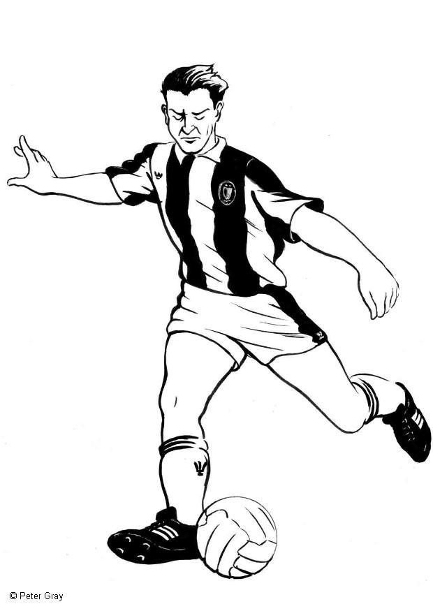 voetballer Kleurplaat voetballer