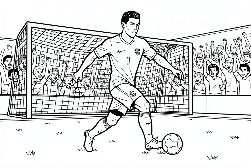 voetballer Kleurplaat voetballer