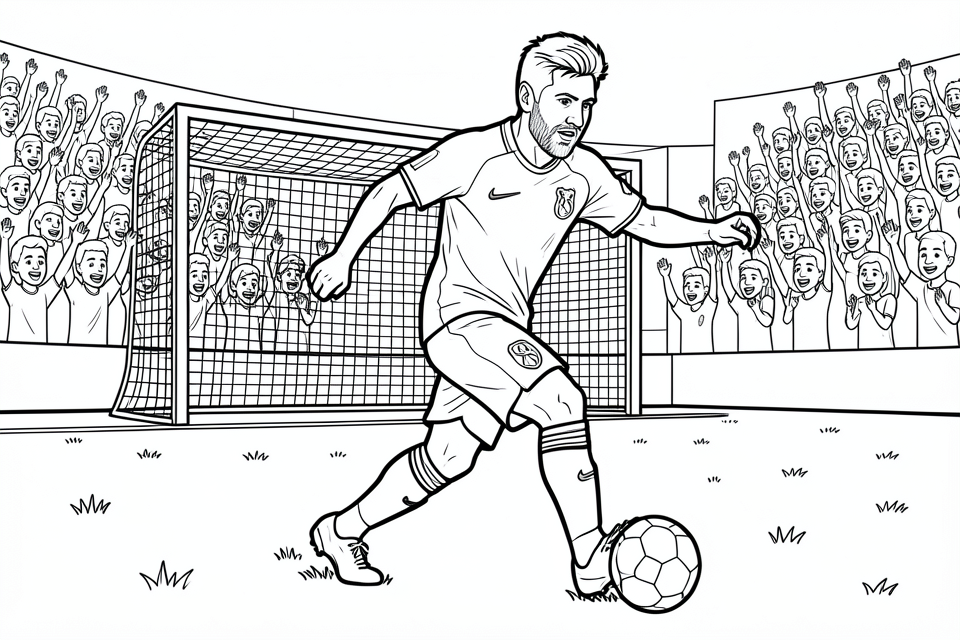 voetballer messi Kleurplaat voetballer messi