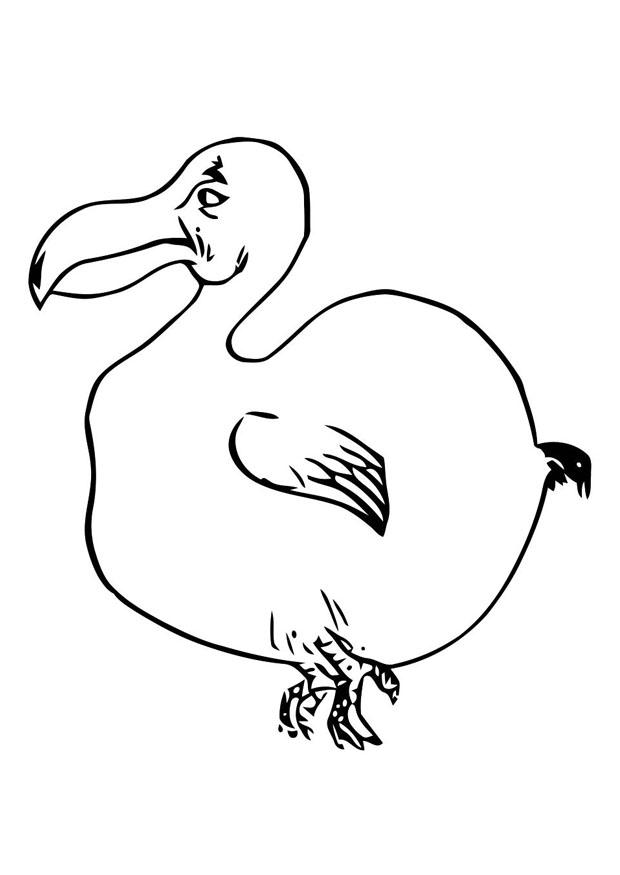 vogel - dodo Kleurplaat vogel - dodo
