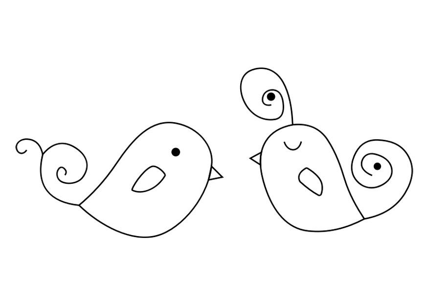 vogels Kleurplaat vogels
