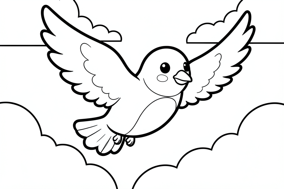 vogeltje Kleurplaat vogeltje