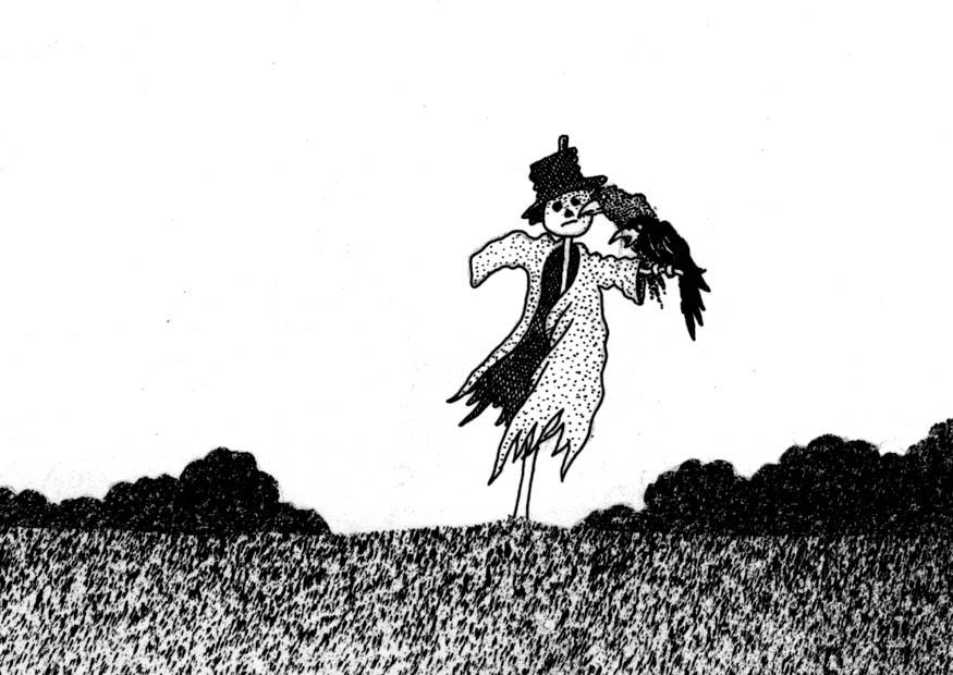 vogelverschrikker Kleurplaat vogelverschrikker