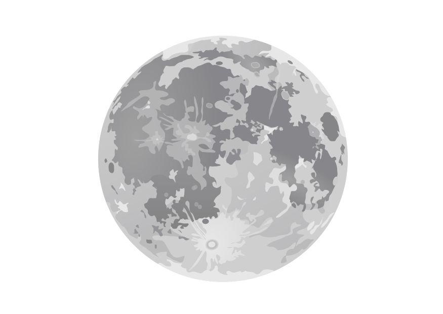 volle maan Kleurplaat volle maan