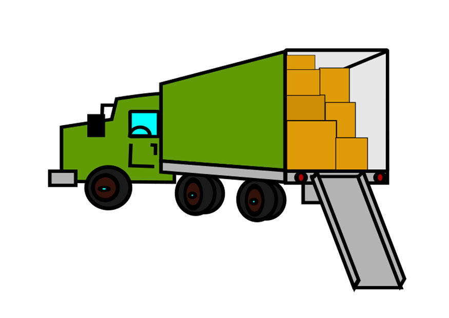 volle verhuiswagen Afbeelding volle verhuiswagen