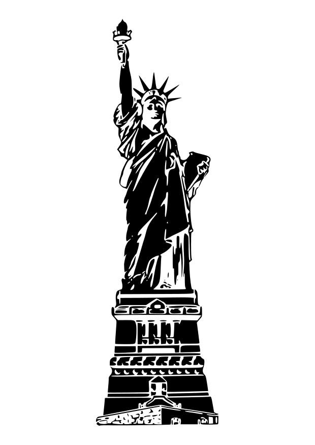 vrijheidsstandbeeld usa Kleurplaat vrijheidsstandbeeld usa