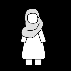 vrouw - hoofddoek Kleurplaat vrouw - hoofddoek
