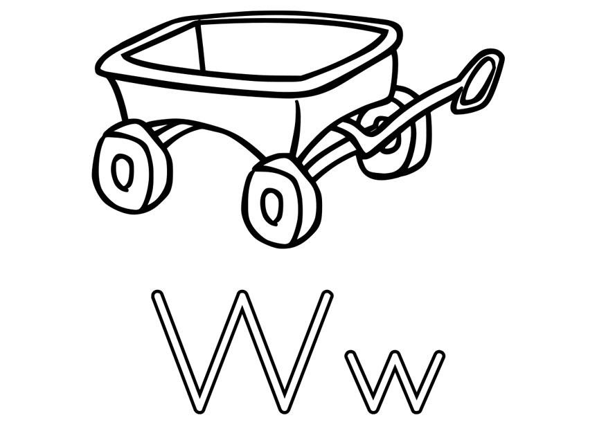 w Kleurplaat w