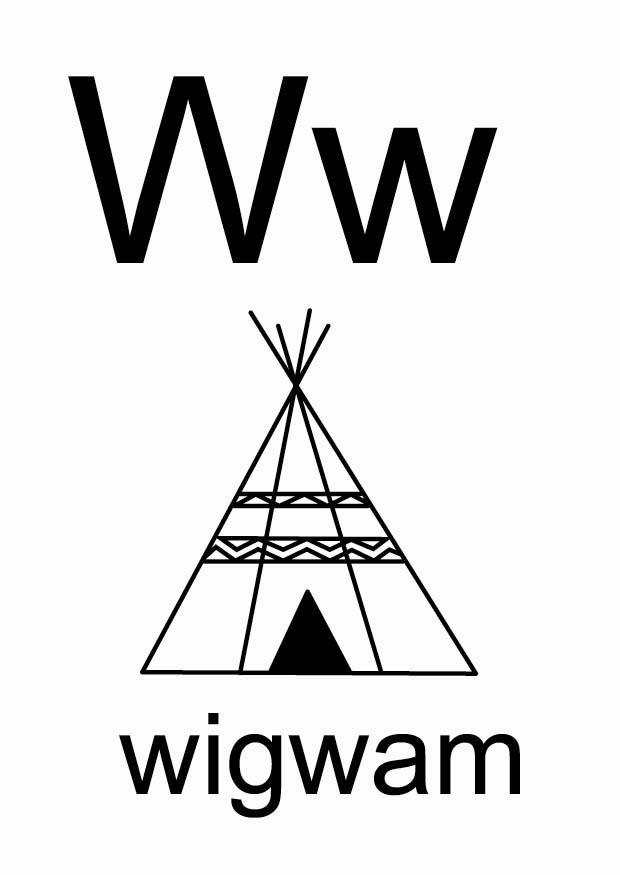 w Kleurplaat w